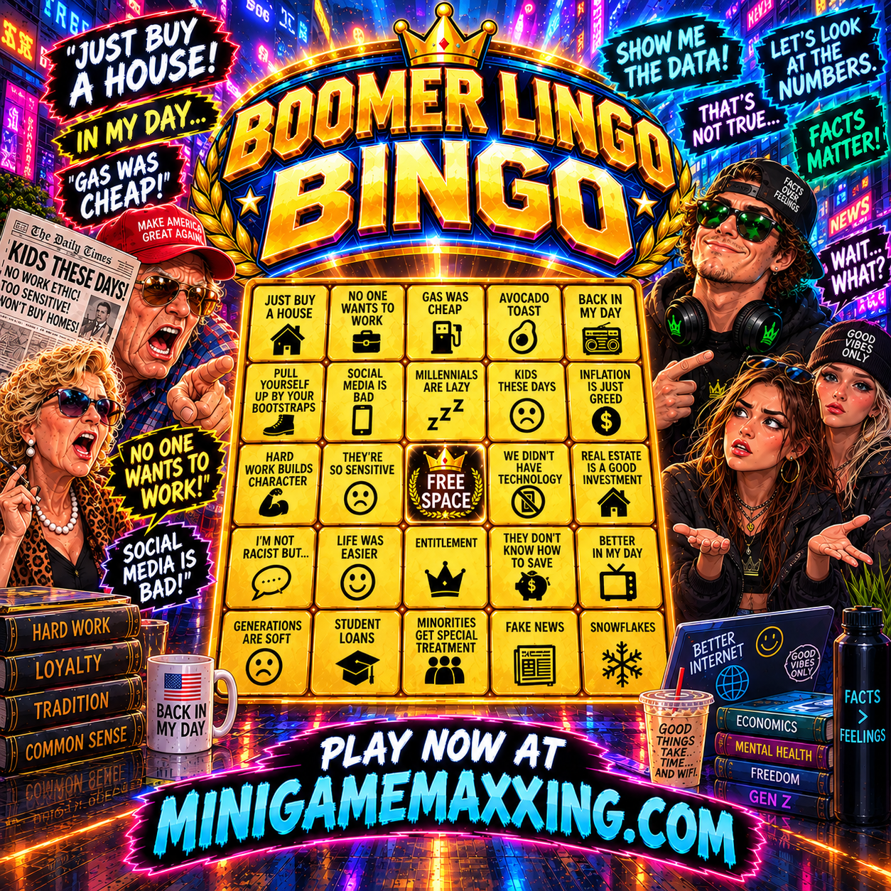 Boomer Lingo Bingo